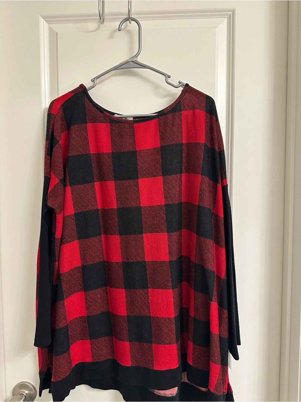 First Love Red and Black Buffalo Plaid Long Sleeve Top